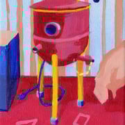 Inside the Sculpture Classroom, Acrylic on canvas, 18x13cm