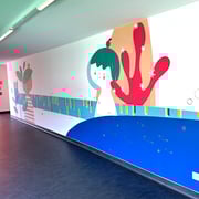 Corridoio ala nuova, fondazione OTAF, Sorengo. 2023