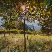 Tezh Modarressi, "Am I Dead", 8" x 8", oil 