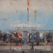 Catherine Mulligan, "Rainbow", 17" x 20”, oil on masonite    