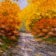 David Bottini, "Shallow Reflections", 14” x 11”, acrylic on canvas