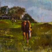 Tezh Modarressi, "Be Mine", 4" x 4", oil