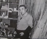 Hiroshi Sakurai (Edogawa II, 1910~1995) at our atelier in 1960s.