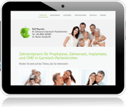 Praxiswebsite der Zahnarztpraxis Meyrahn in Garmisch-Partenkirchen (© Diana Day)