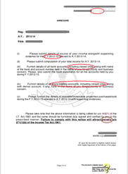 Actual NRI tax Notice