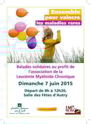 LEUCEMIE MYELOIDE CHRONIQUE balade solidaire caisse locale Vallée Meuse Fondation Groupama association patients LMC France CANCER MALADIE RARE SANG
