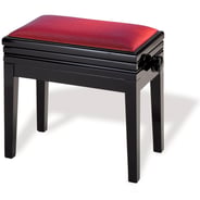 109SM Schwarz satiniert + Sitzbezug mit rotem Stoff