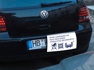 Guerilla Werbung zur Eröffnung