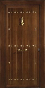 Puerta entrada rústica aluminio Zaragoza