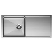 Hana 36L Single Kitchen Sink with Drainer  Fienza Builders Discount Warehouse Bathrooms Renovations Undermount Flush mount