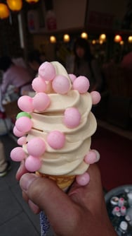 おっさんの旅の朝ごはんが、これひとつって...