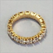 750カルティエのダイヤモンドリング修復