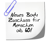 Neues Bad: Zuschuss für Menschen ab 60! Installationen Mair