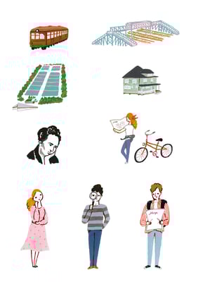 成蹊学園広報誌 SEIKEIJIN 古地図で探訪する吉祥寺挿絵　2022