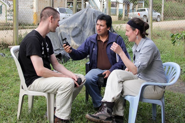 Interview für die lokale Zeitung