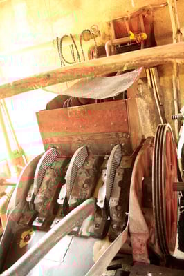 Der Entpulper in einer der zwei Waschstationen