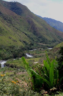 Landschaft im Valle de Intag, Abreise