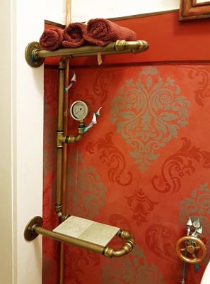 Stilvolles Badregal, gestrichen mit unserem Kupfer-Antiklack. | (c) J. Spieweg