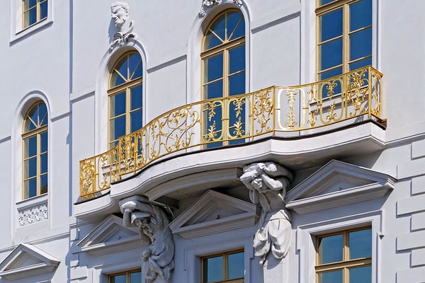 Balkon am Knobelsdorff-Haus in Potsdam