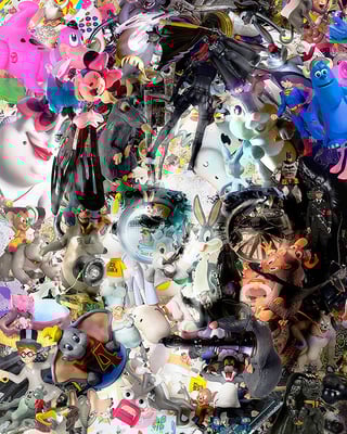 Ilusión Óptica John Lennon / Arte Digital sobre retablo en madera con acabado en resina / 1.50 x 1.22 mts / DISPONIBLE