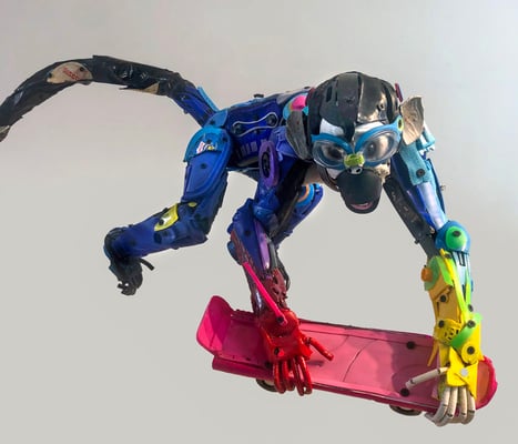 Serie MONOS / Esculturas hechas con material reciclado / DISPONIBLE