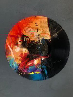 Discos de vinilo pintados en acrílico con acabado en resina / DISPONIBLE