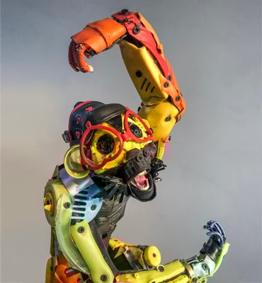 Serie MONOS / Esculturas hechas con material reciclado / DISPONIBLE