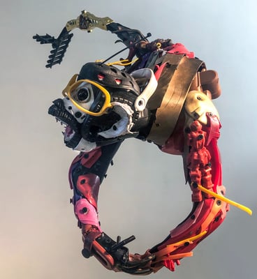 Serie MONOS / Esculturas hechas con material reciclado / DISPONIBLE