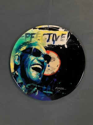 Discos de vinilo pintados en acrílico con acabado en resina / DISPONIBLE