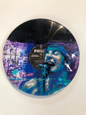 Discos de vinilo pintados en acrílico con acabado en resina / DISPONIBLE