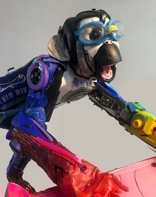 Serie MONOS / Esculturas hechas con material reciclado / DISPONIBLE