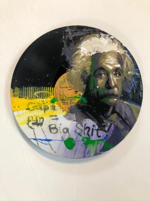 Discos de vinilo pintados en acrílico con acabado en resina / DISPONIBLE