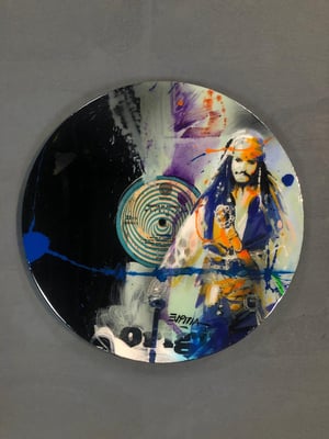 Discos de vinilo pintados en acrílico con acabado en resina / DISPONIBLE
