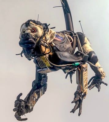 Serie MONOS / Esculturas hechas con material reciclado / DISPONIBLE