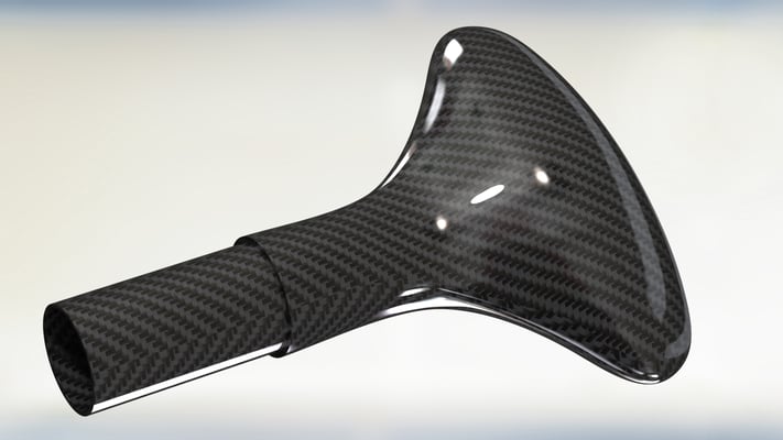 Carbon fibre paddle handle