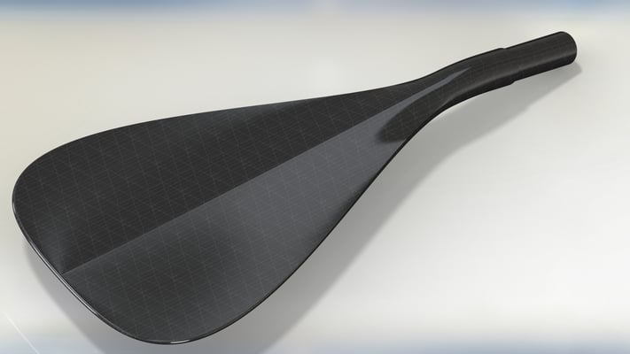 Carbon fibre SUP board paddle