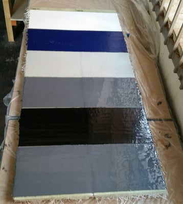 GRP test samples with various high quality finishes