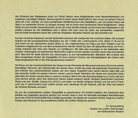 Nachschöpfung, Römisches Glas, Rom,Vatikanische Museen, Biblioteca Apostolica Vaticana, Museumsshop, Mundgeblassen, handgearbeitet