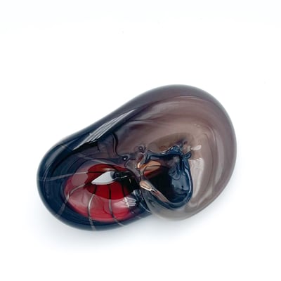 Helmut Hundstorfer, Studioglas, Muschel, Objekt, geblasenes Glas, blownart, blownaway