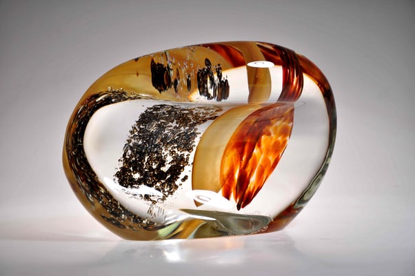 Antoine Pierini, verre soufflé, sculpture, Biot, Studioglas, glassart, Flacon, pressepapiers, paperweight, blownaway