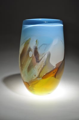 Franz Winkelkotte Landschaftsvase in der CCAA GLASGALERIE KÖLN