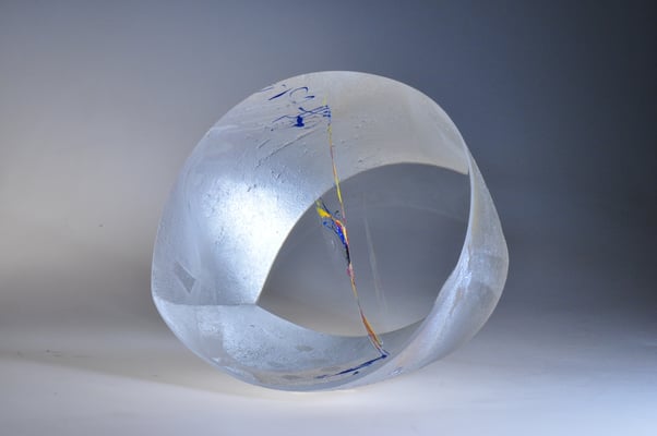 Thomas Lemke, optisches Glas, Skulptur, formgeschmolzen, Oxyde, Pigmente, Schliff, Hadamar, Staatspreis