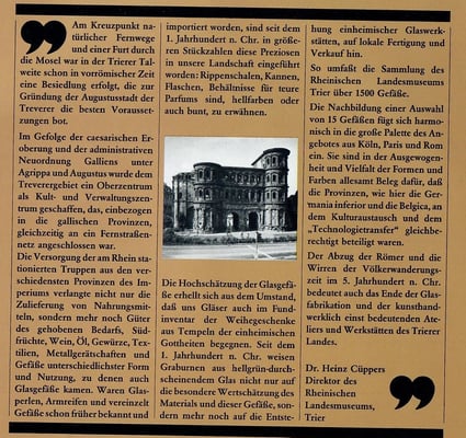 Nachschöpfung, römisches Glas, römisch, rheinisches Landesmuseum, Trier,Museumsshop, Mundgeblasen, handgearbeitet