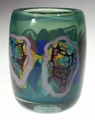 Hartmut Bechmann, Studioglas, Glaskunst, Thüringer Wald, Hotglass, Vase, Topfobjekte