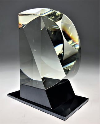 Karl Berg, geschliffenes Glas, optisches Glas, Glasskulptur, sculpture, studioglas