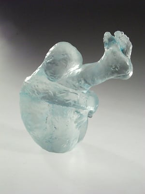 Camelo Lopez, pâte-de-verre, figur, studioglas, skulptur, glaskunst