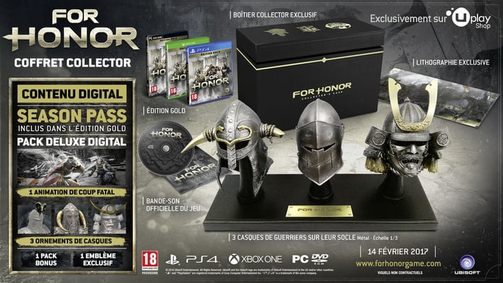For Honor sera disponible le 14 février 2017 sur Xbox One, PS4 et PC.
