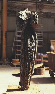 Parole portée, modèle en cire, atelier 