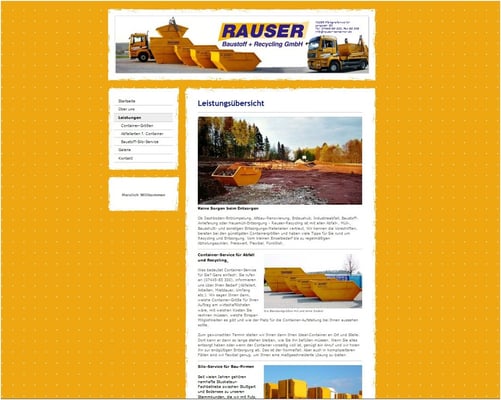 Website für www.rauser-container.de (mit jimdo erstellt)