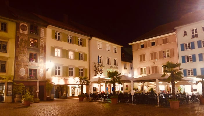 Letzter Abend auf dem Münsterplatz